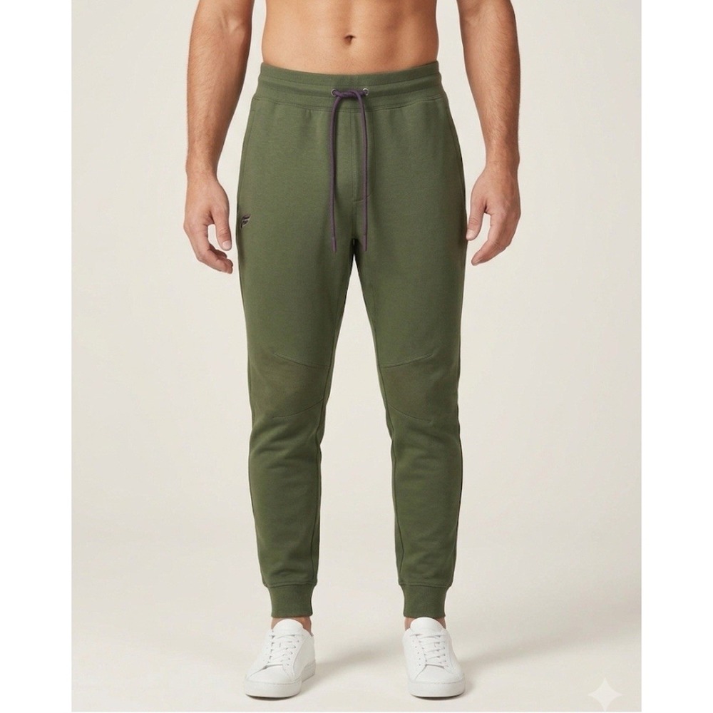Fabletics Men The Go-To Jogger Dark Moss Green Sweatpants Size Small S